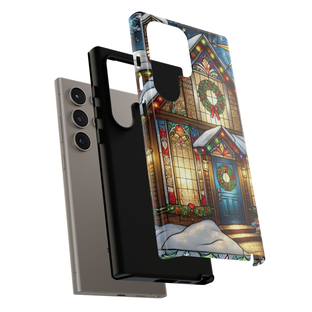 Phone Case - Stain Glass Christmas Unique Holiday Protection Gift for Her