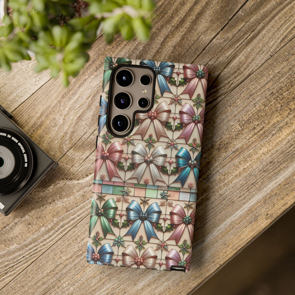 Coquette Bows Pastel Phone Case for iPhone 17 ,  15 14 13 12  21 23 Samsung, and Pixel | Stylish Protective Cover Gift for Her Perfect for Floral Lover