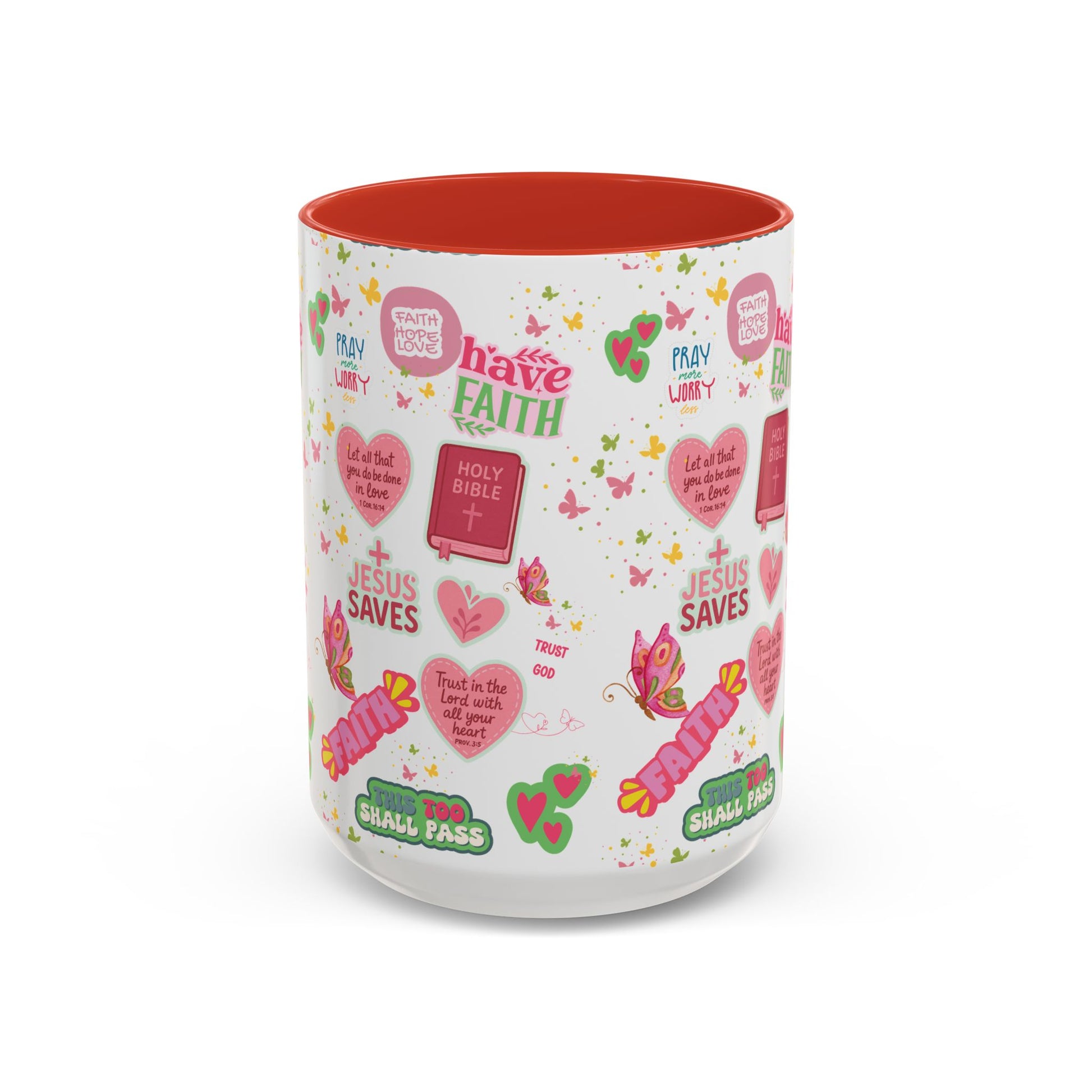 Start Your Day with Faith | Christian Mug with Bible Verse | Inspirational Gift for Christians | 11oz and 15oz Ceramic Coffee Mug Cozy Spring Mornings