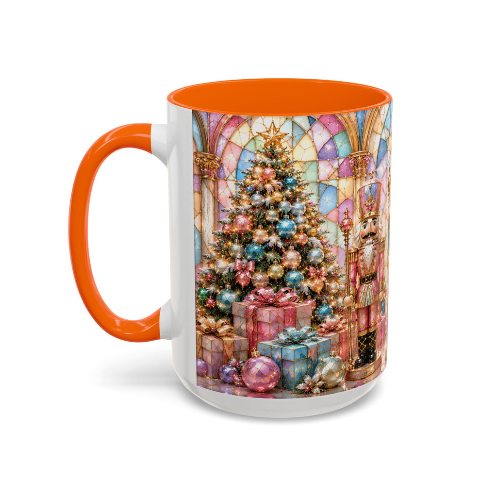 Nutcracker Christmas Coffee Mug – Festive Stained-Glass Holiday Accent Cup (11/15oz) Gift for Her