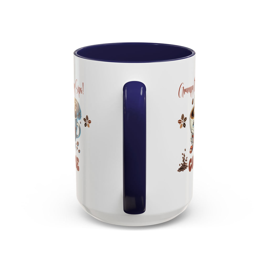 Grumpy Brews Meet Happy Sips Ceramic Mug - Funny Coffee Cup, Cute Tea Mug, Sarcastic Drinkware, Unique Gift, Kitchen Decor Accent Coffee Mug (11, 15oz) - MRSBYVALLE