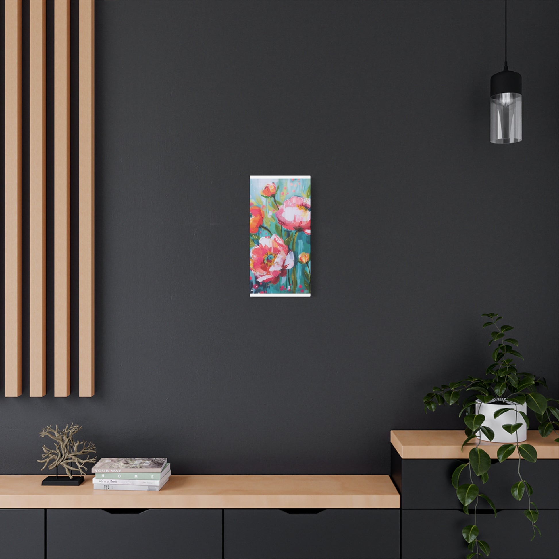 Unique Boho Floral Wall Art Matte Canvas Stretched, Vibrant Botanical Design, Perfect for Living Room, Bedroom, or Office Decor, Adds a Stylish Touch to Any Space - MRSBYVALLE