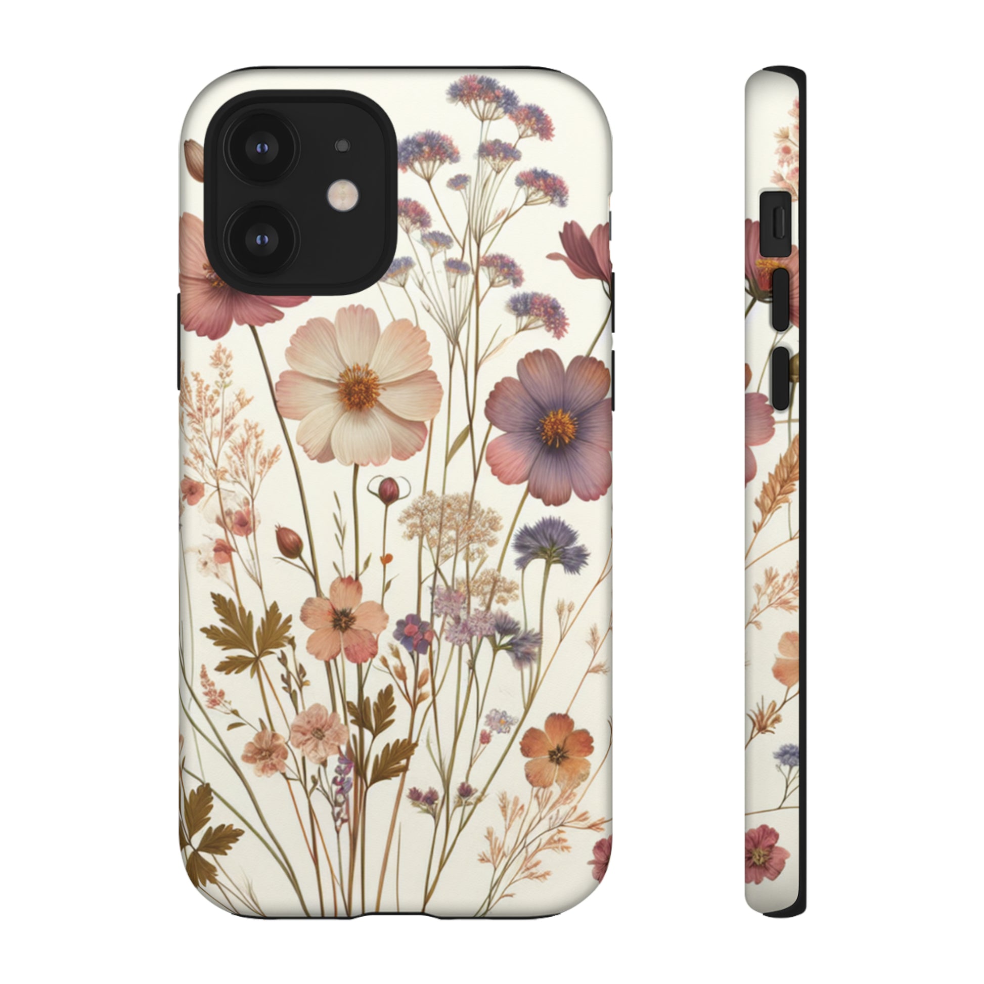 Wildflower Boho Luxury Phone Tough Case Floral Elegant Durable Stylish for Modern Devices iPhone 15, Samsung iPhone Samsung Accessory Gift for Her.