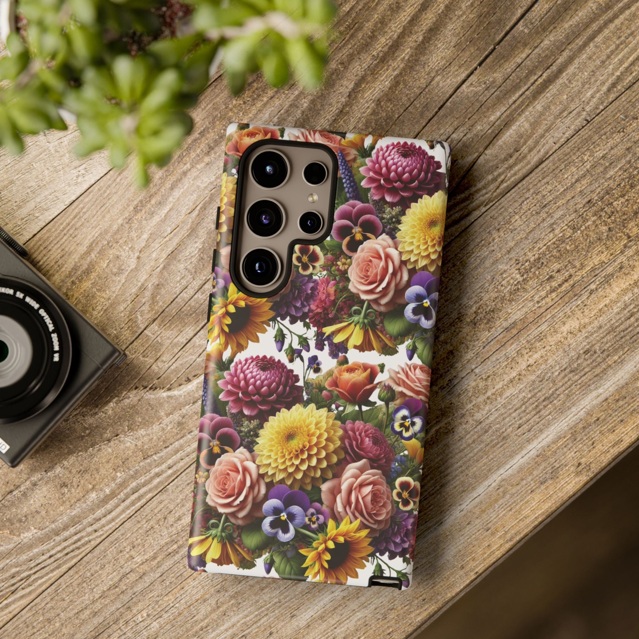 Floral Fall Phone Case for iPhone 16 15 14 13 12  21 23 Samsung, and Pixel | Stylish Protective Cover Gift for Her Perfect for Floral Lover