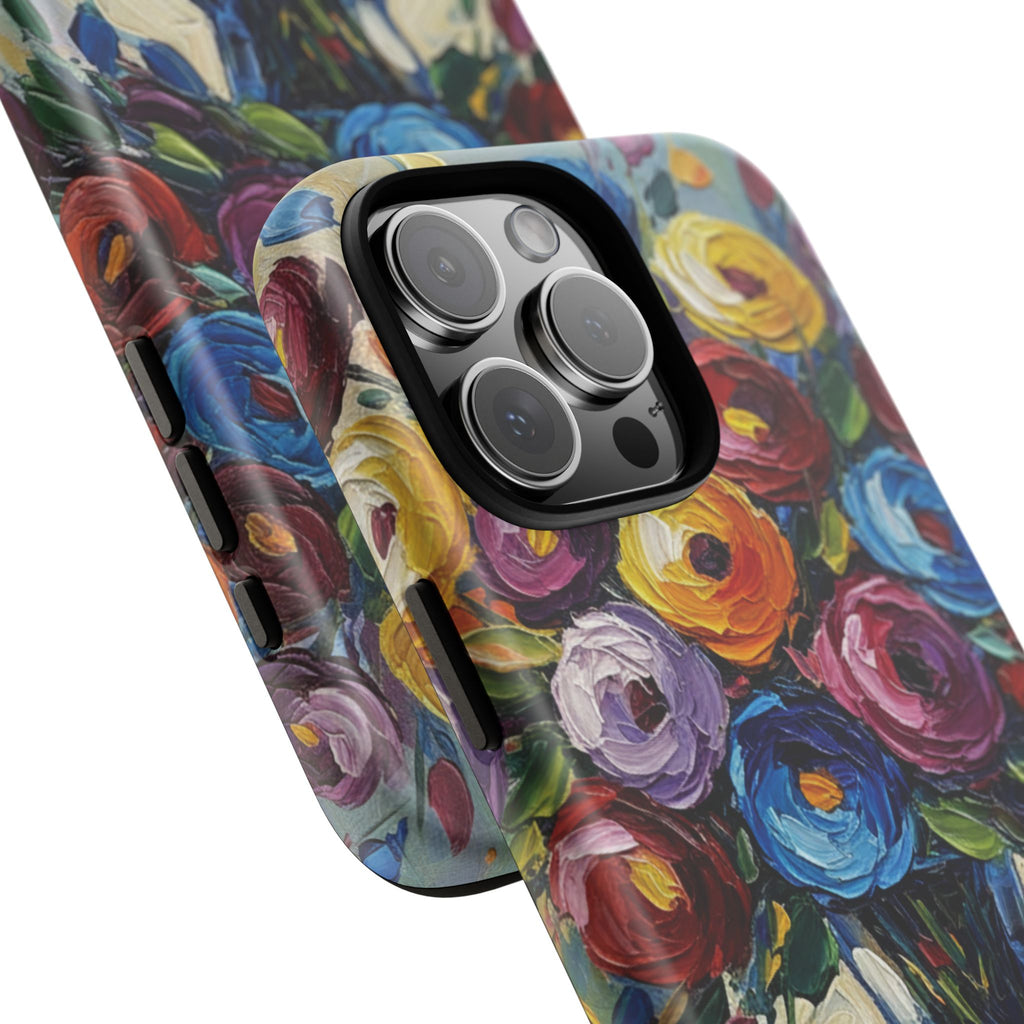 Floral Luxury Oil Painting Illusion Tough Case — Floral Art Phone Case for Art Lovers