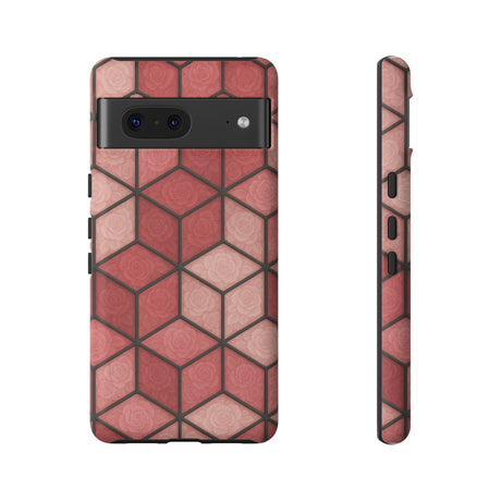 Geometric Stained Glass Illusion Phone Case Colorful Abstract Art, Aesthetic Protective Cover for iPhone, Samsung & Google, Unique Gift Idea Mom