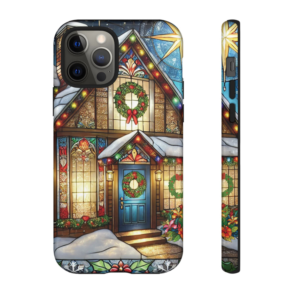 Stain Glass Christmas Phone Case Unique Holiday Protection for Your Device | Stylish & Durable Cover Gift for Her Phone 15, Samsung iPhone Samsung Accessory Gift for Her - MRSBYVALLE