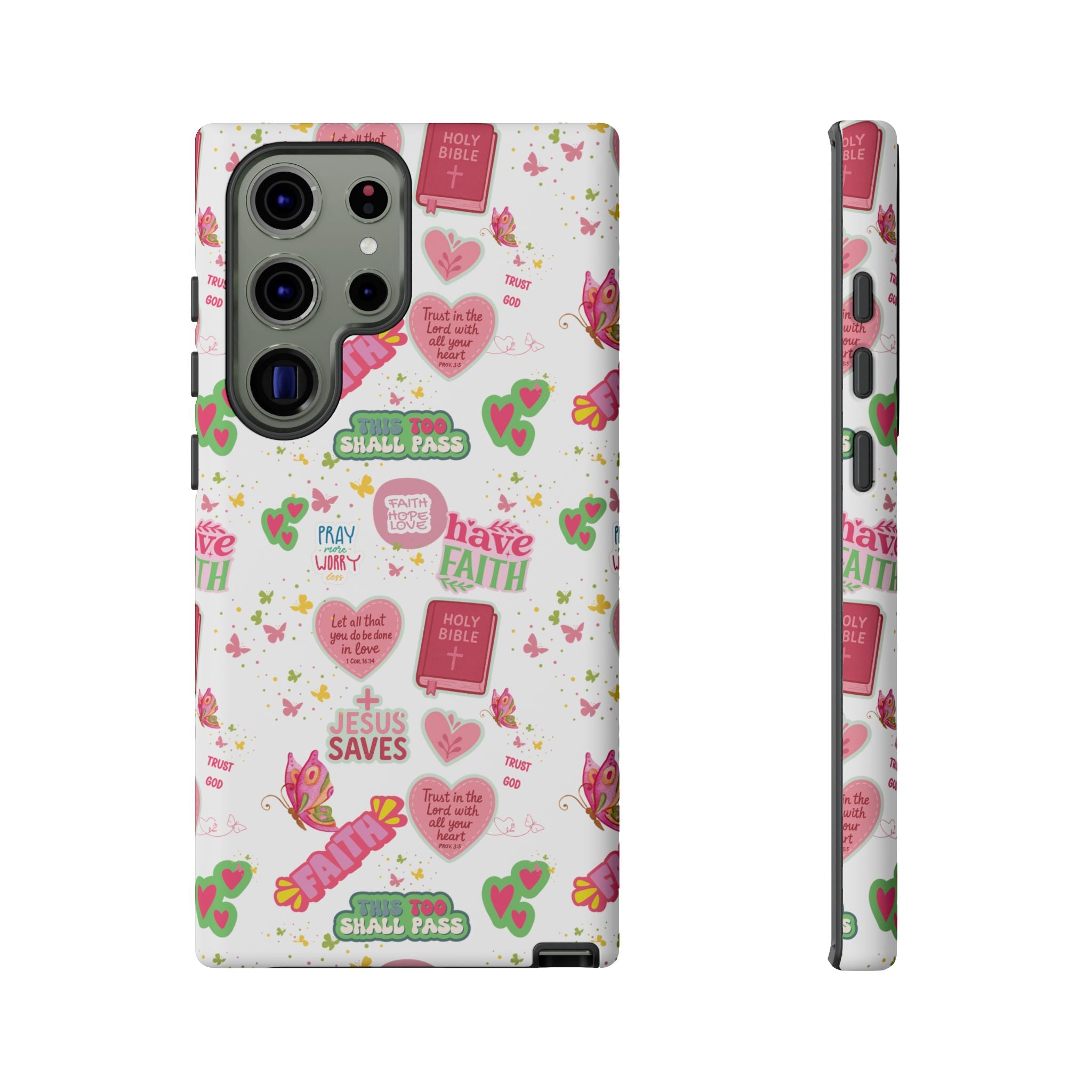 Carry Your Faith Everywhere | Christian Tough Phone Case with Bible Verse or Affirmation | Protective, Inspirational Gift for Christians