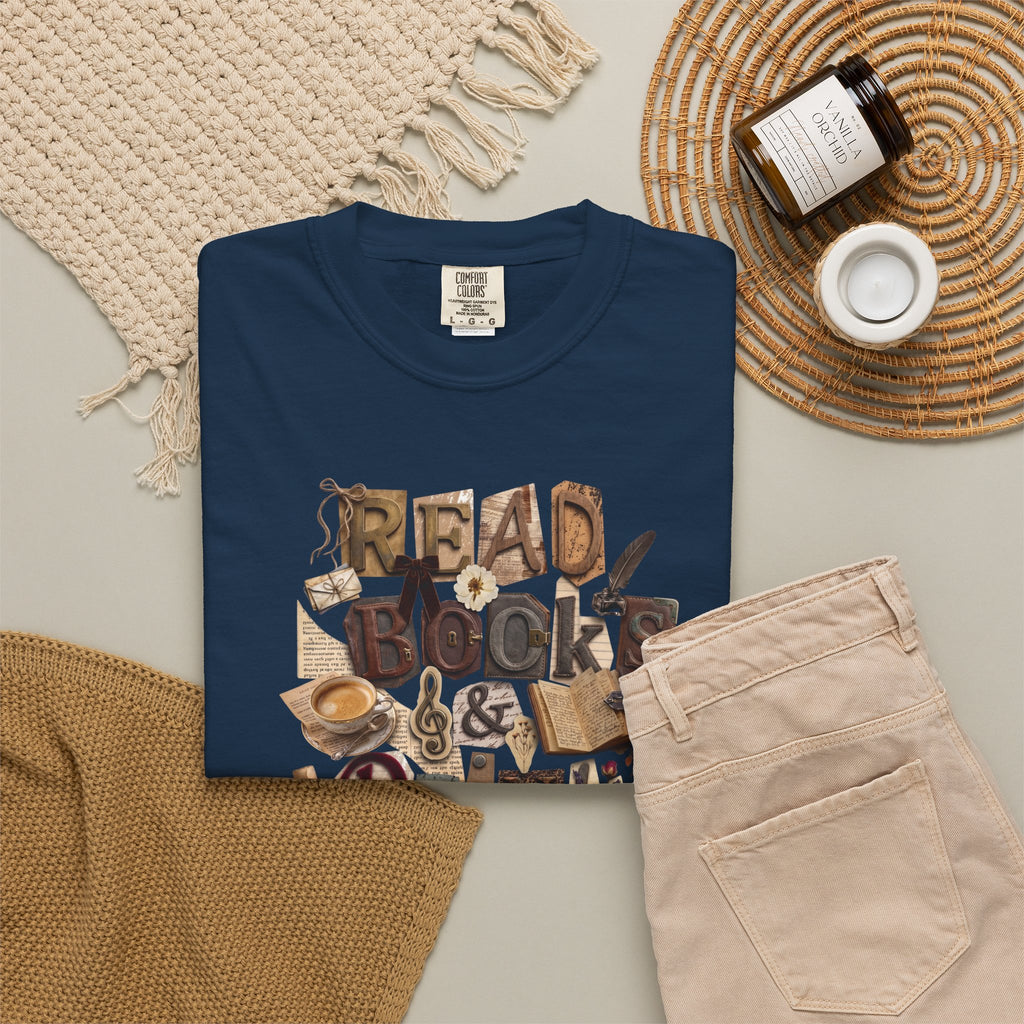 Read Books Drink Coffee T-Shirt | Book Lover Shirt | Coffee Lover Gift | Reader Tee | Bibliophile Shirt | Cozy Reading Aesthetic
