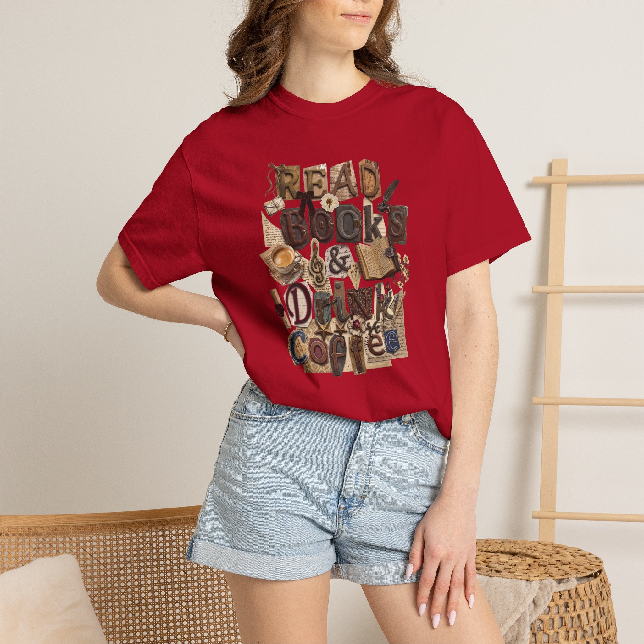 Read Books Drink Coffee T-Shirt | Book Lover Shirt | Coffee Lover Gift | Reader Tee | Bibliophile Shirt | Cozy Reading Aesthetic