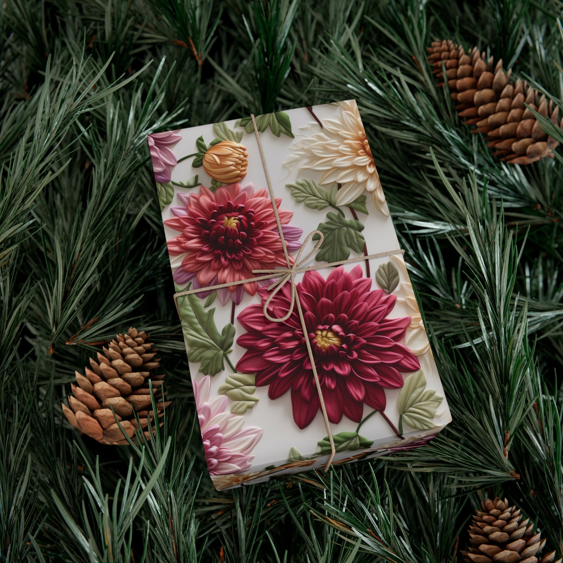 Elegant Fall Floral Wrapping Paper | Autumn-Inspired Gift Wrap with Vibrant Seasonal Blooms | Perfect for Thanksgiving, Birthdays, & Special Occasions | Premium Quality Gifts Moms - MRSBYVALLE