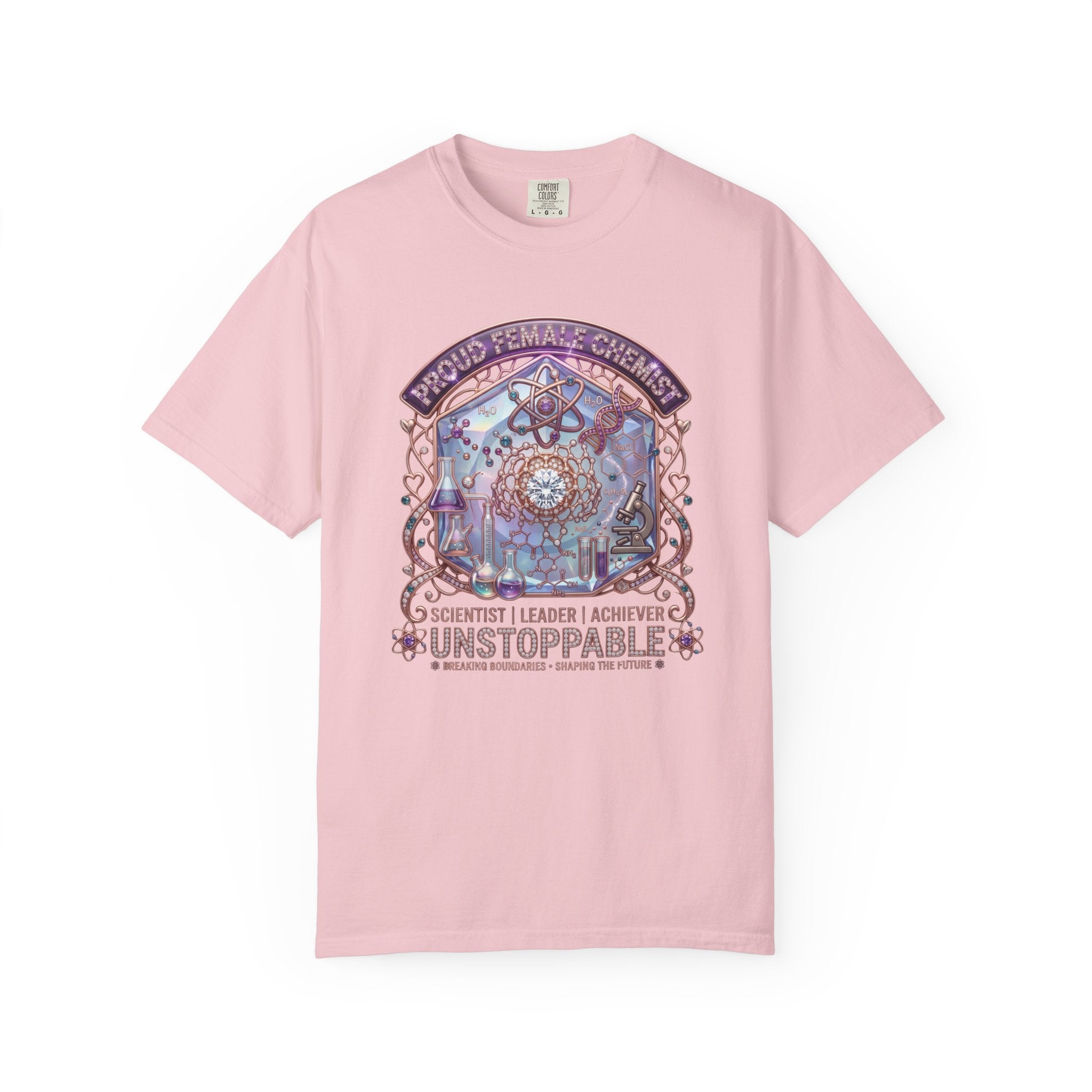 T-Shirt 'Unstoppable' Scientist Leader Achiever Graphic Tee Proud Chemist. Scientist. Leader. Unstoppable. STEM Graphic Tee