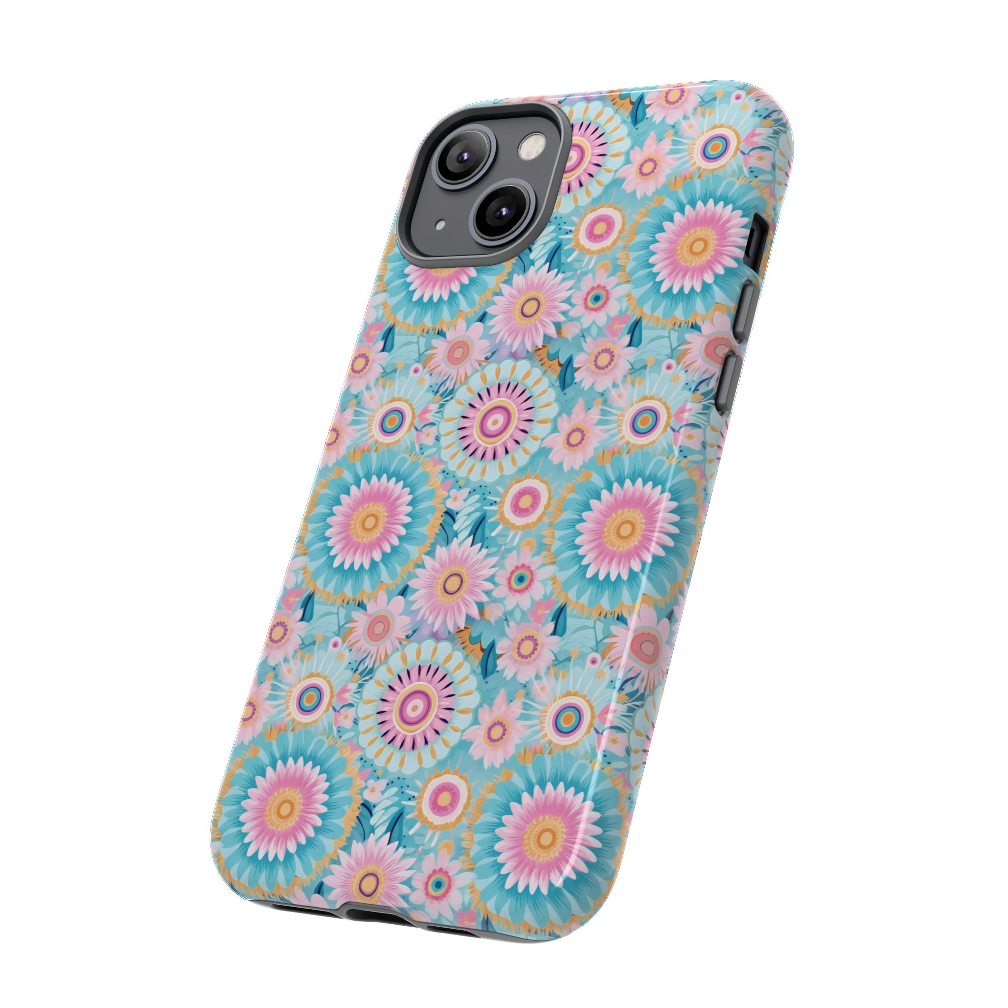 Coque de téléphone abstraite aquarelle bohème moderne compatible avec iPhone, Samsung et plus - Protection élégante et durable avec un design artistique vibrant, cadeau parfait pour elle