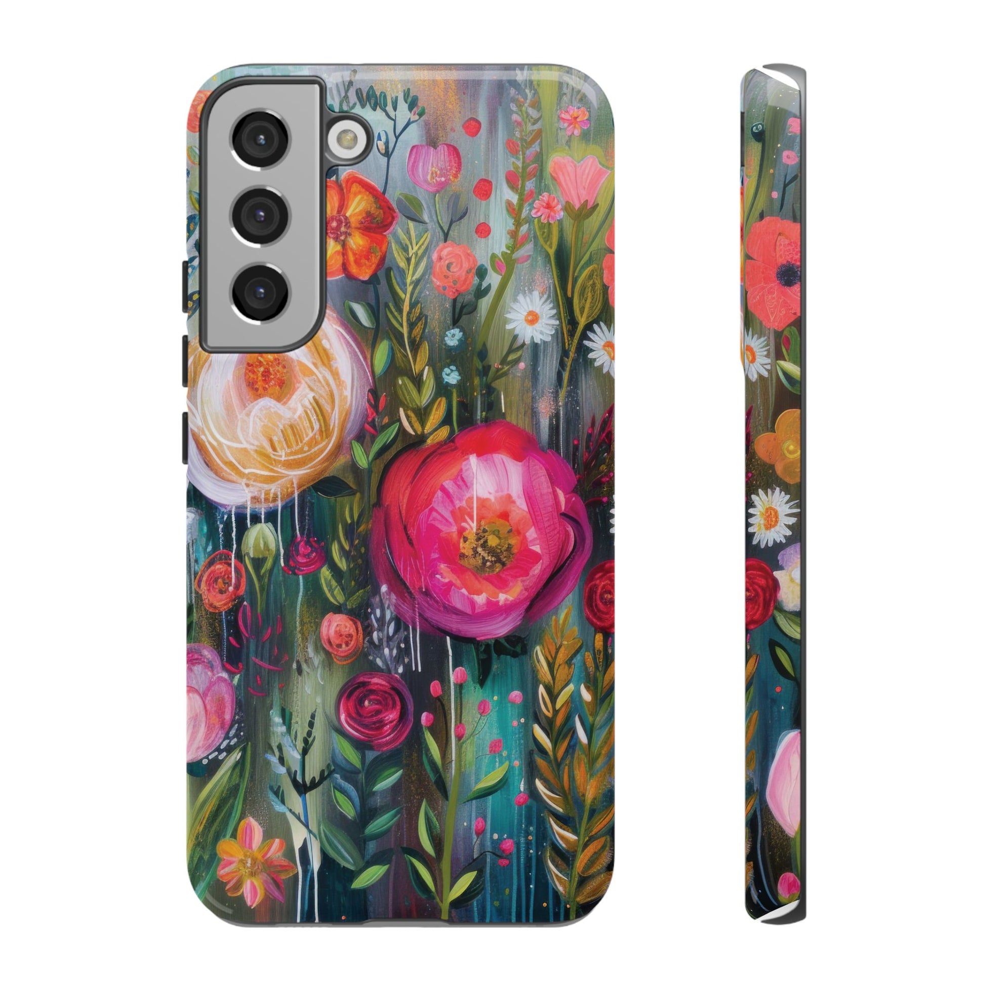 Watercolor Boho Floral Phone Case for iPhone 16 15 14 13 12  21 23 Samsung, and Pixel | Stylish Protective Cover Gift for Her Perfect for Floral Lover