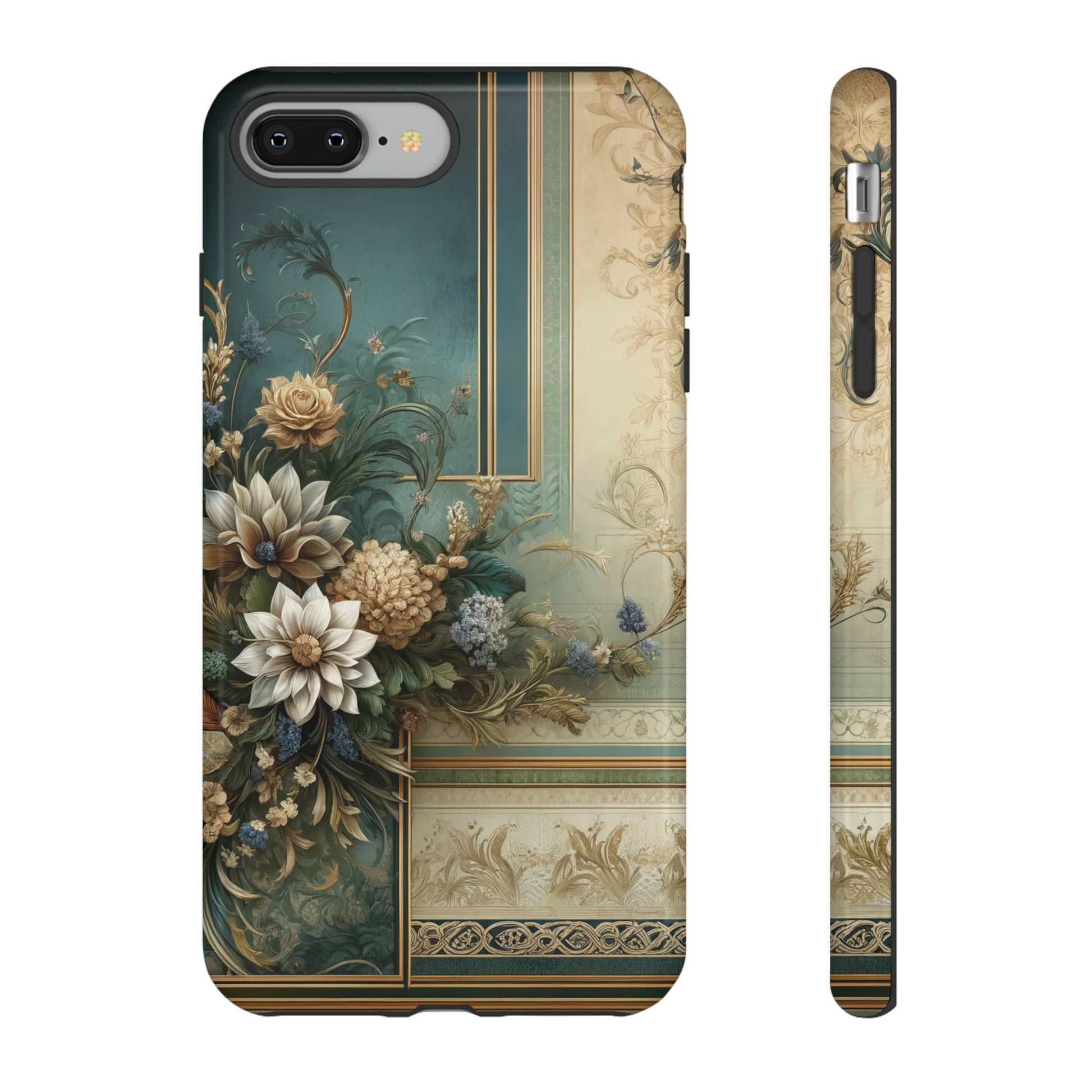 Victorian Floral Boho Luxury Phone Tough Case Floral Elegant Durable Stylish for Modern Devices iPhone 15, Samsung iPhone Samsung Accessory Gift for Her.