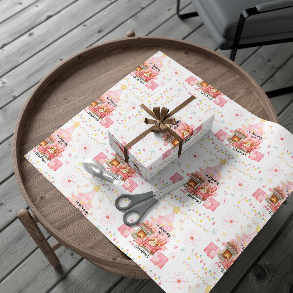 Pink Christmas Pink Gift Wrap Holiday Edition Perfect for Celebrate the Festive Charm in This Limited Christmas Collection Premium Quality - MRSBYVALLE