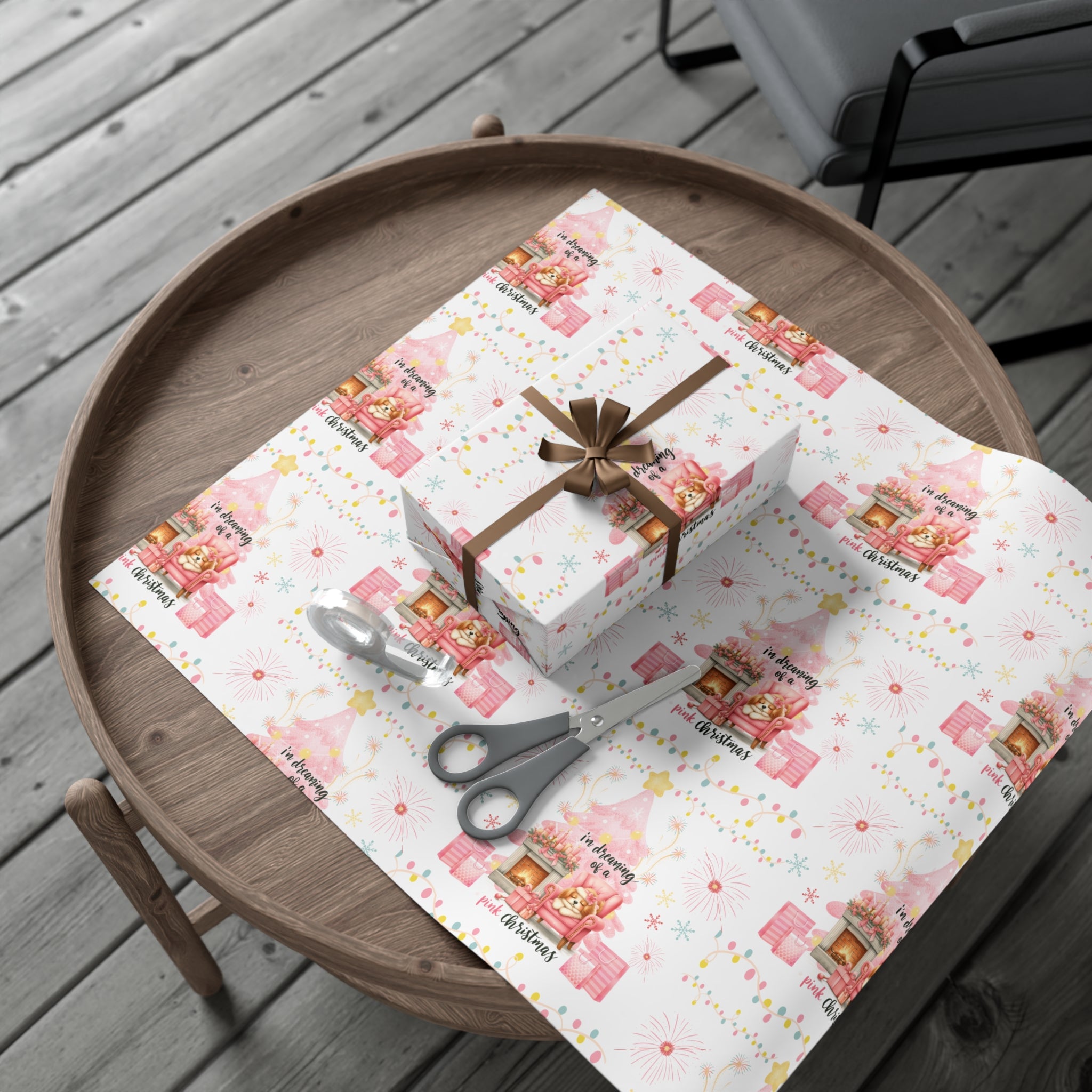 Pink Christmas Pink Gift Wrap Holiday Edition Perfect for Celebrate the Festive Charm in This Limited Christmas Collection Premium Quality - MRSBYVALLE