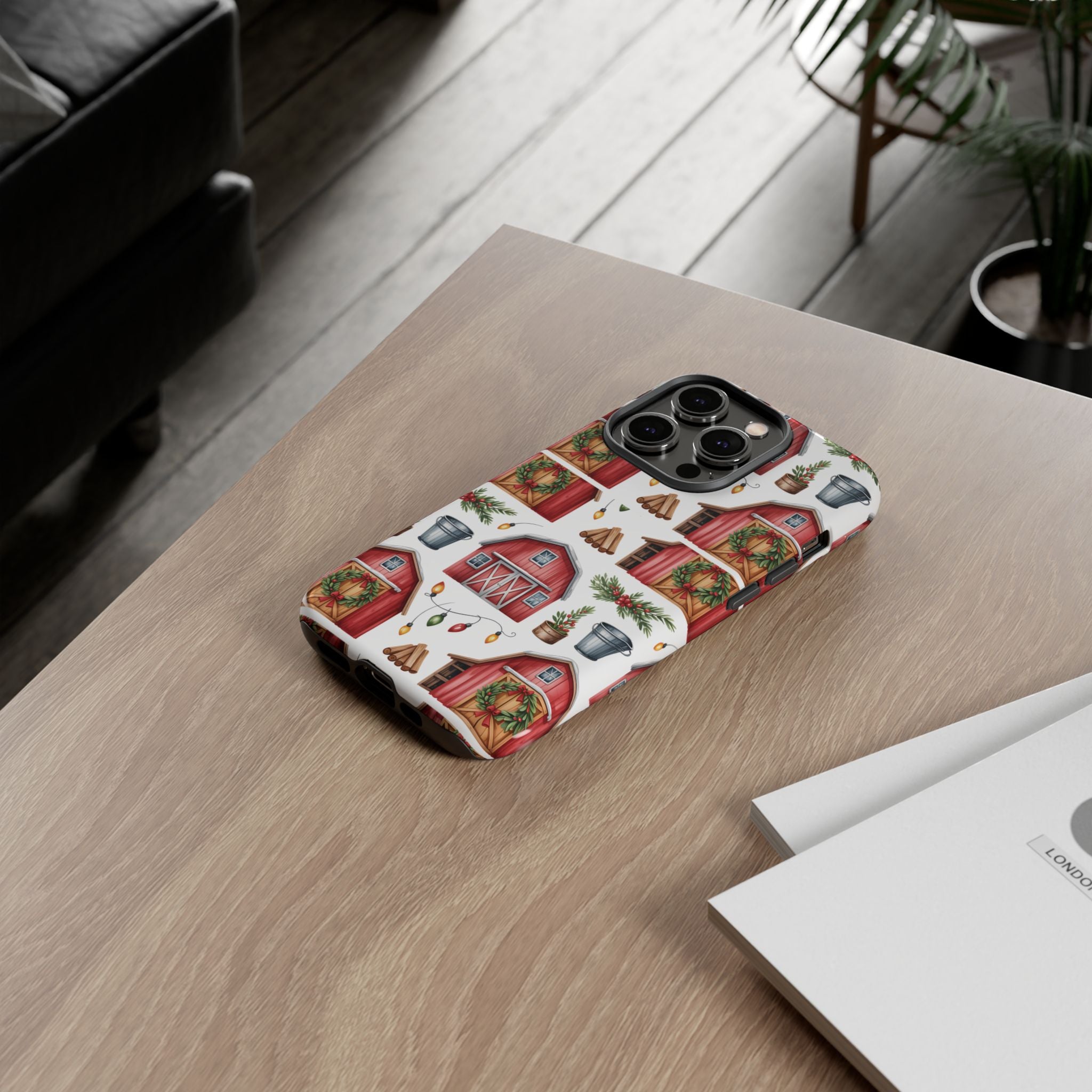 Coque de téléphone de Noël au design Ferme - Housse élégante et protectrice pour tous les modèles Cadeau pour maman Accessoire cadeau pour elle