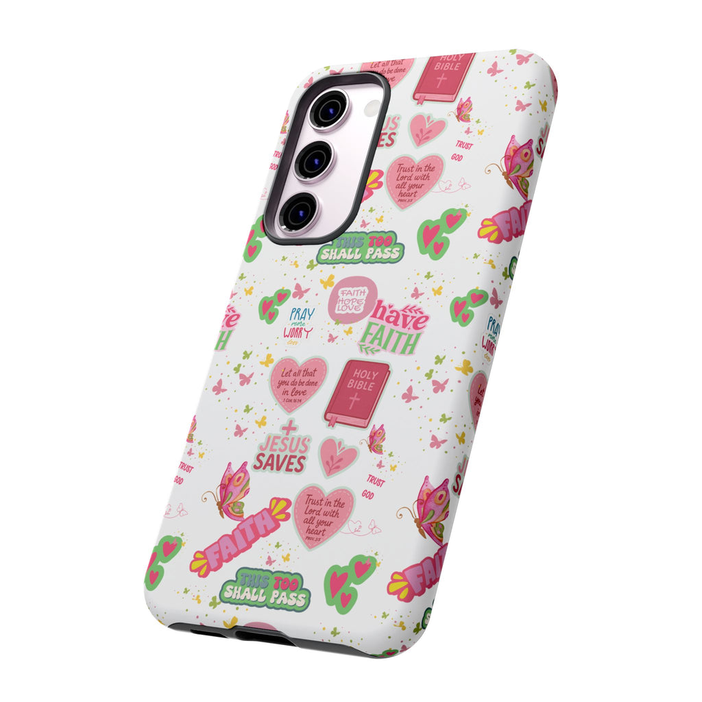 Carry Your Faith Everywhere | Christian Tough Phone Case with Bible Verse or Affirmation | Protective, Inspirational Gift for Christians