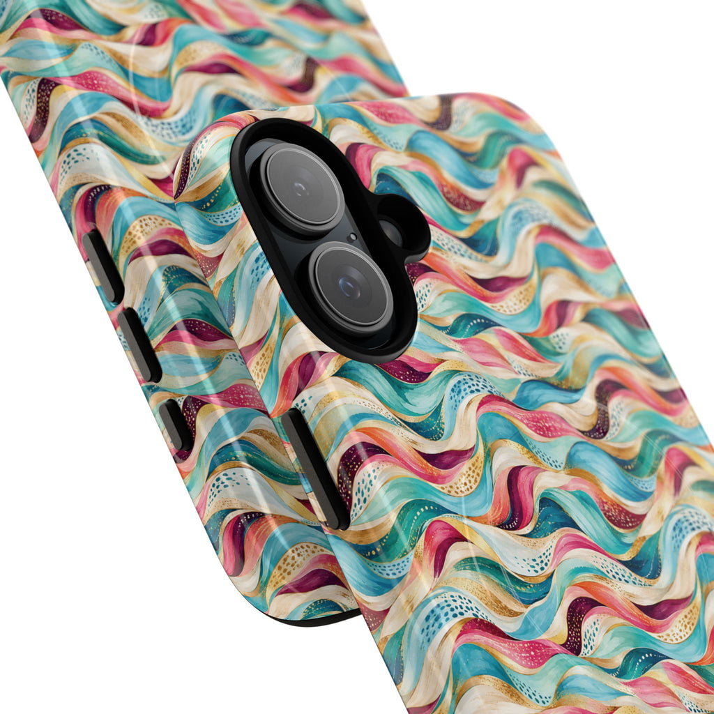 Colorful Wave MagSafe Tough Phone Case