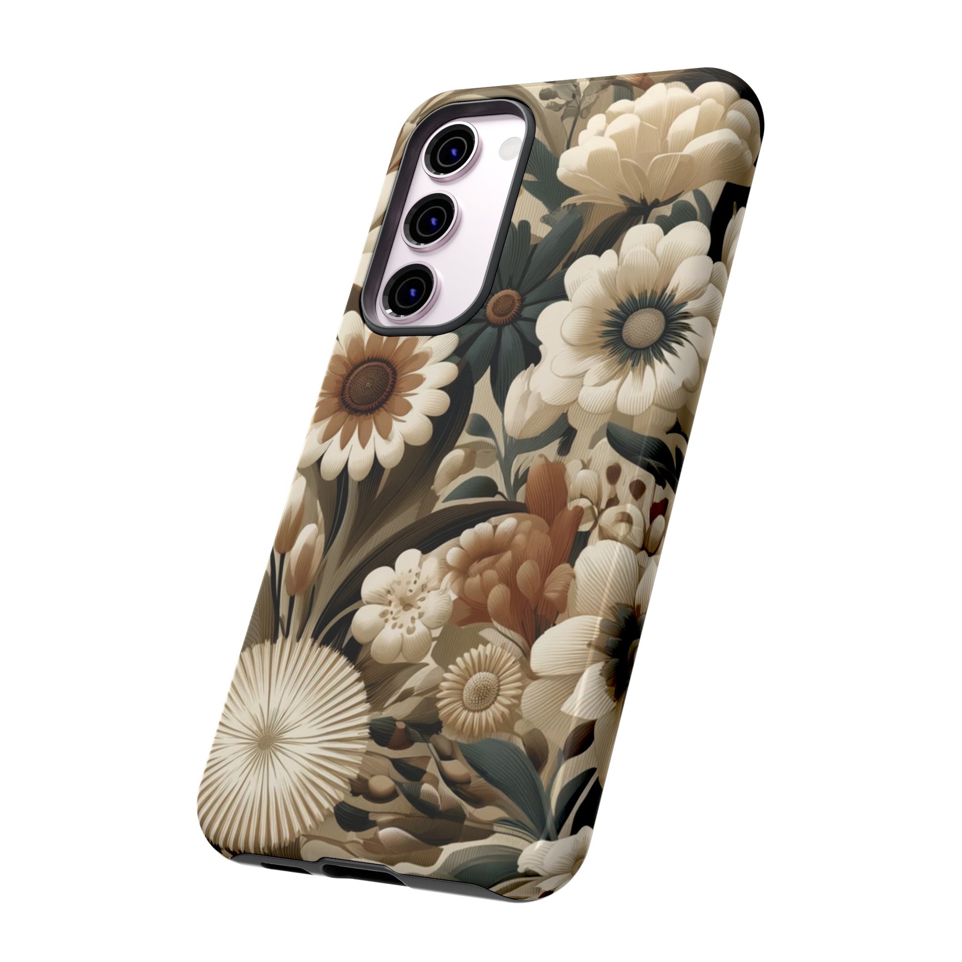 Mid-century Modern Floral Phone Case Durable for iPhone Samsung Gift iPhone 15, 14, 13 Samsung Pixel Gift for Mom Accessory Gift for Her