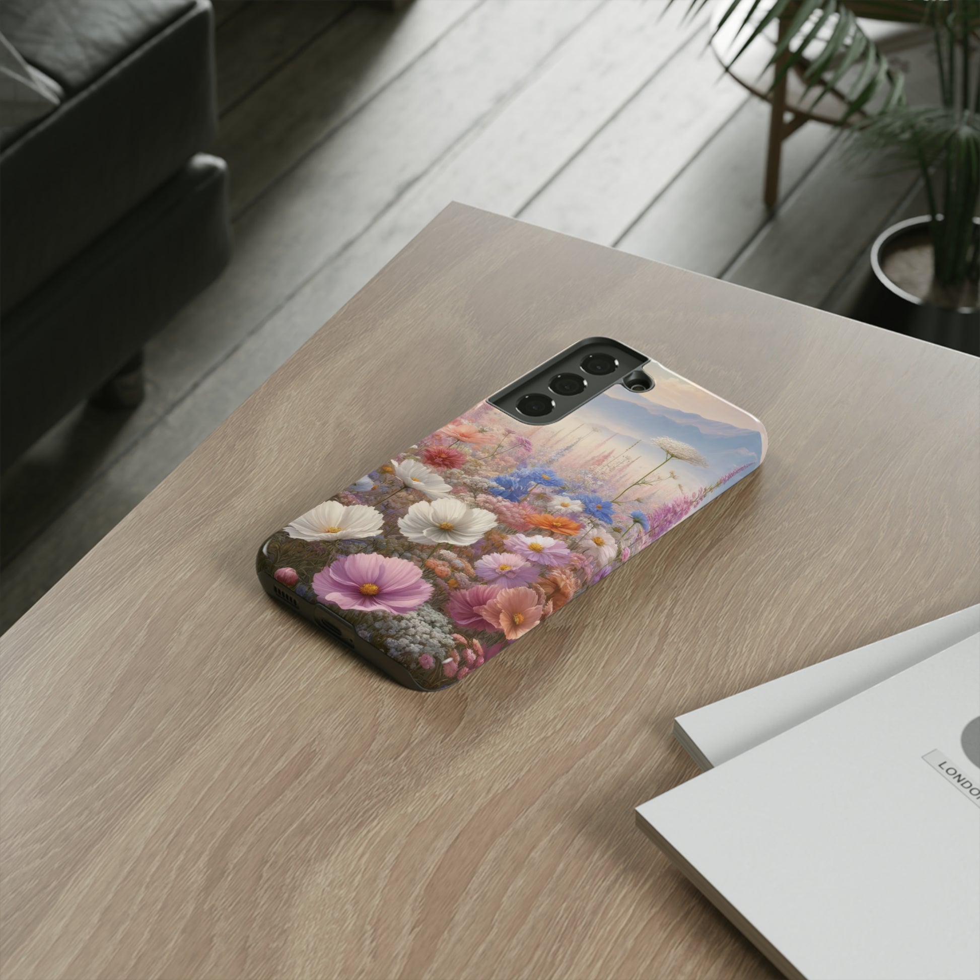 Phone Case Floral Boho Luxury Tough Case Floral Elegant Durable Stylish for Modern Devices iPhone 15, Samsung iPhone Samsung Accessory Gift for Her.