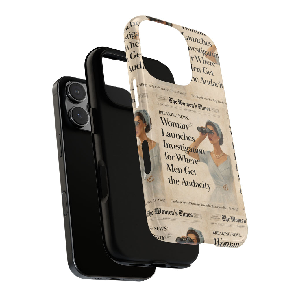 Funny Vintage Sarcastic Women Phone Case | Retro Sarcasm Text Design