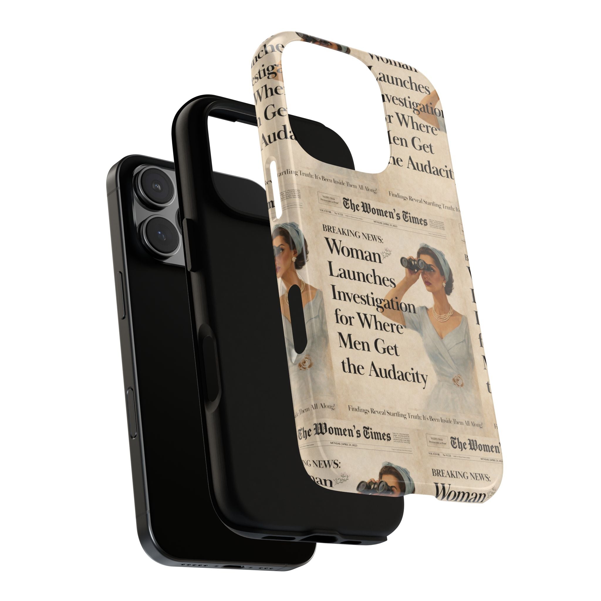Funny Vintage Sarcastic Women Phone Case | Retro Sarcasm Text Design