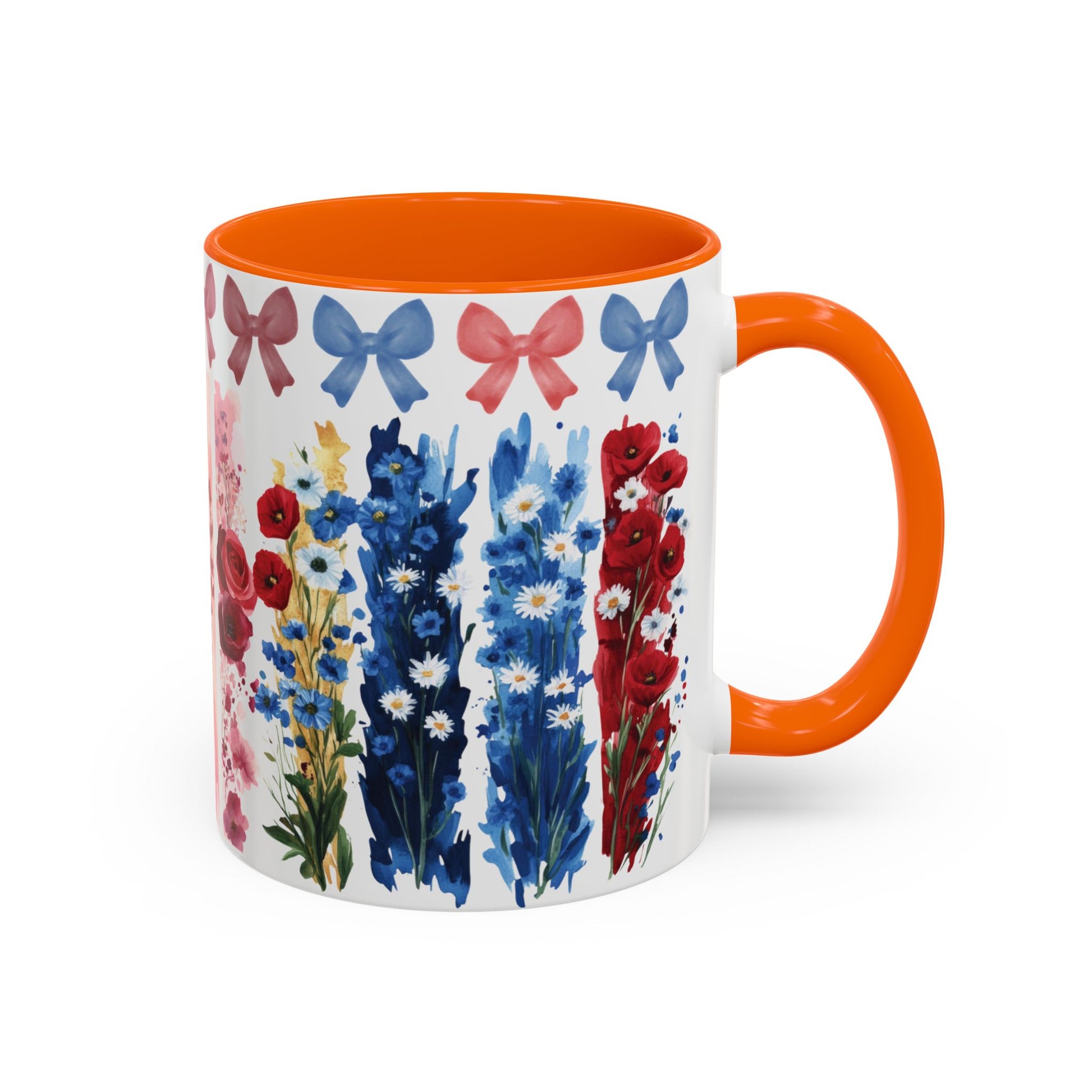 Brushstroke floral With Bows| Christian Mug with Bible Verse | Inspirational Gift for Christians | 11oz and 15oz Ceramic Coffee Mug Cozy Spring Mornings