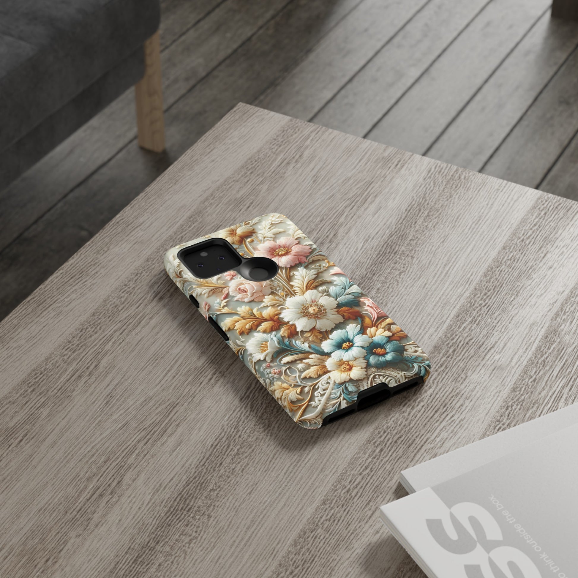 3D Elegant Faux Flowers Phone Case Stylish & Durable for iPhone Samsung Gift iPhone 15, 14, 13 Samsung Pixel Gift for Mom Accessory Gift for Her