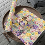 Pastel Floral Wrapping Paper | Vibrant Seasonal Blooms | Perfect for Birthdays, Special Occasions | Premium Quality Gifts Moms Weddings
