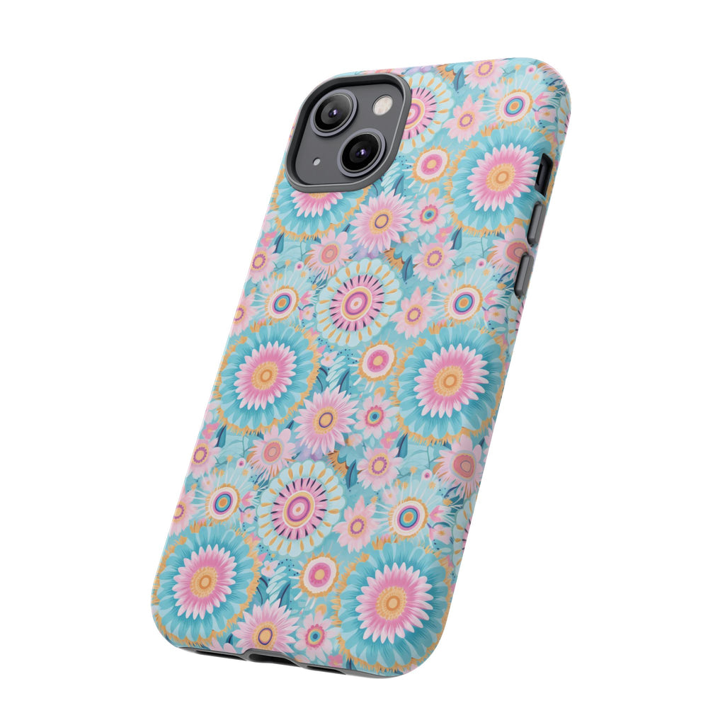Coque de téléphone abstraite aquarelle bohème moderne compatible avec iPhone, Samsung et plus - Protection élégante et durable avec un design artistique vibrant, cadeau parfait pour elle