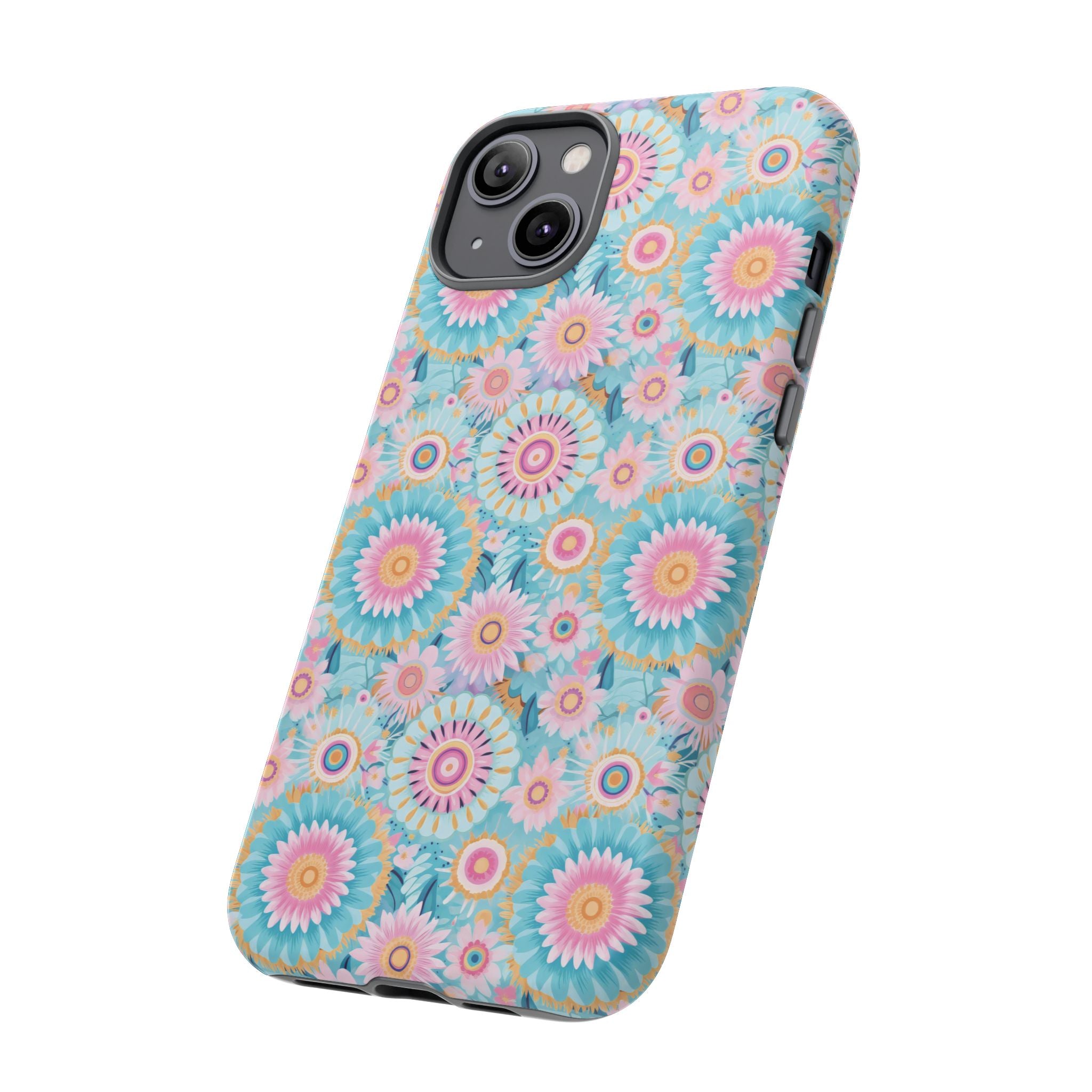 Coque de téléphone abstraite aquarelle bohème moderne compatible avec iPhone, Samsung et plus - Protection élégante et durable avec un design artistique vibrant, cadeau parfait pour elle