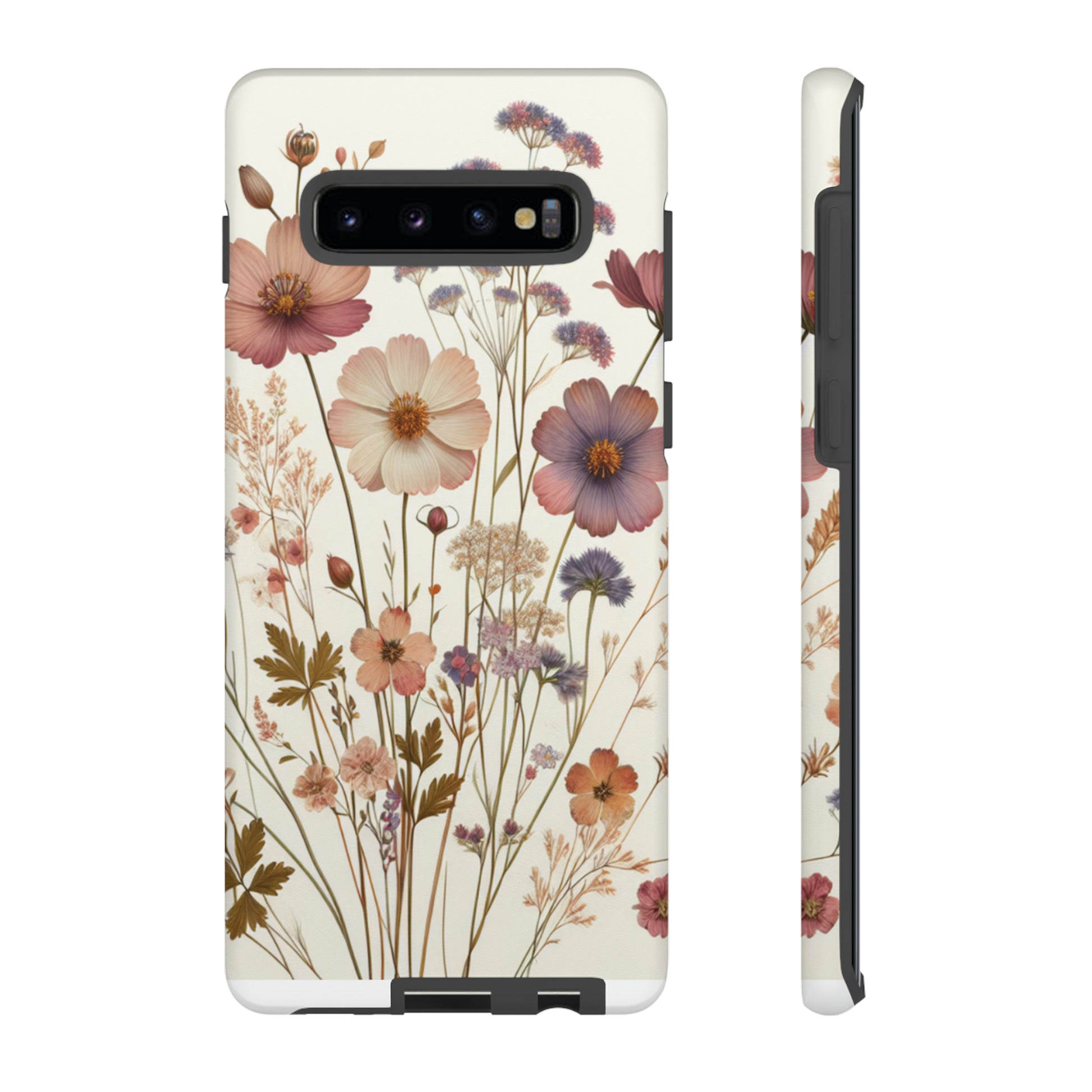 Wildflower Boho Luxury Phone Tough Case Floral Elegant Durable Stylish for Modern Devices iPhone 15, Samsung iPhone Samsung Accessory Gift for Her.