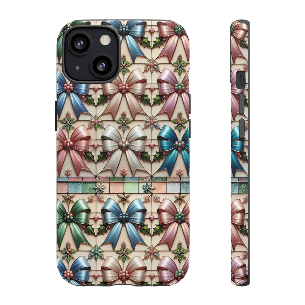 Coquette Bows Pastel Phone Case for iPhone 17 ,  15 14 13 12  21 23 Samsung, and Pixel | Stylish Protective Cover Gift for Her Perfect for Floral Lover