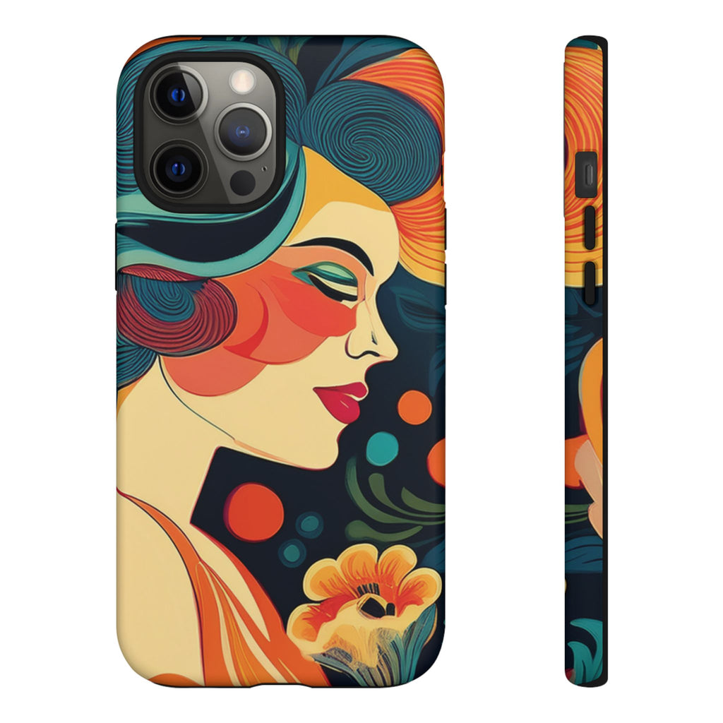 Coque de Téléphone Esthétique Années 50 Rétro Design d'Inspiration Vintage aux Couleurs Pastel Housse Style Mid-Century pour Modèles iPhone et Samsung Galaxy