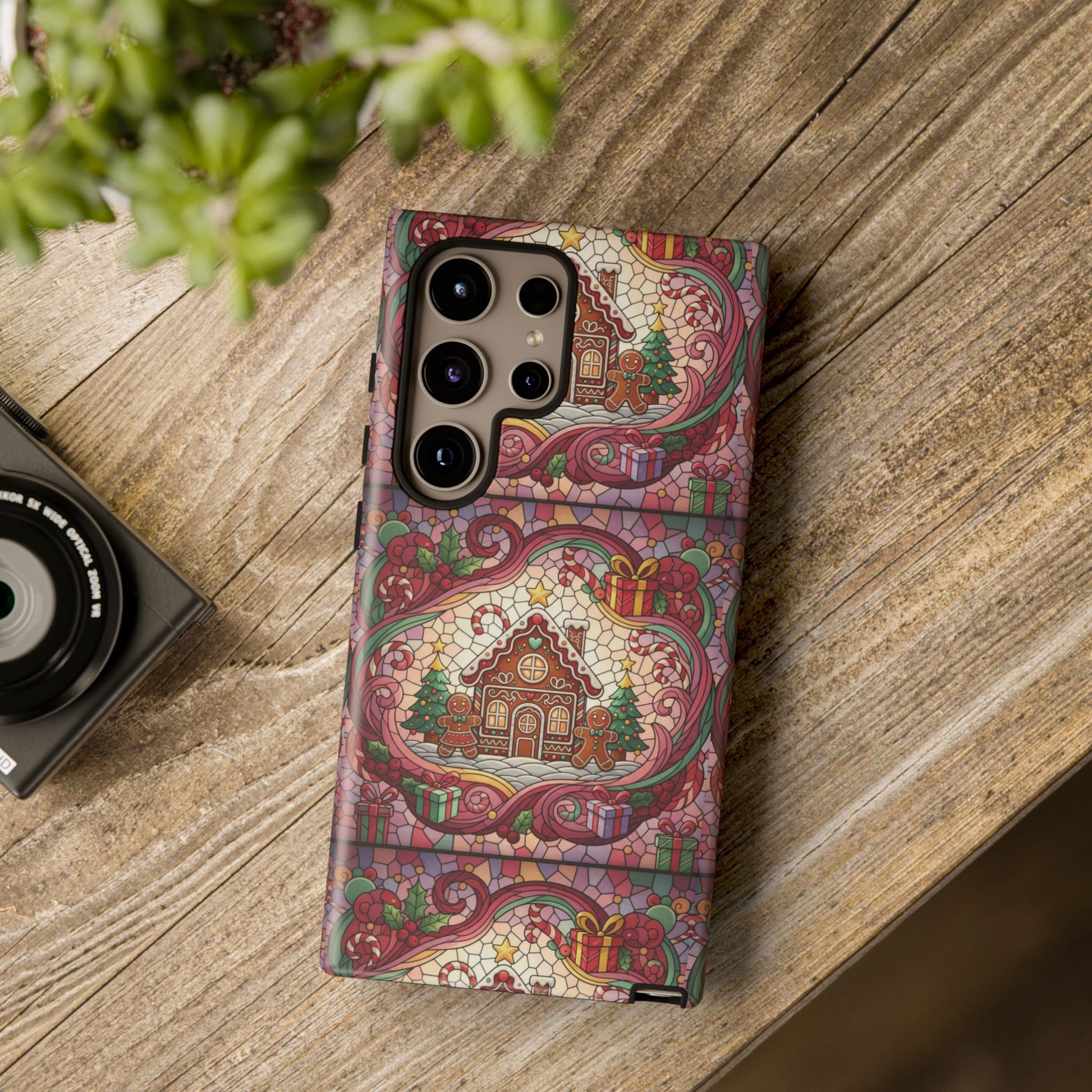 iPhone Case 17, 16  Gingerbread Stained Glass Tough Case Samsung perfect phone case
