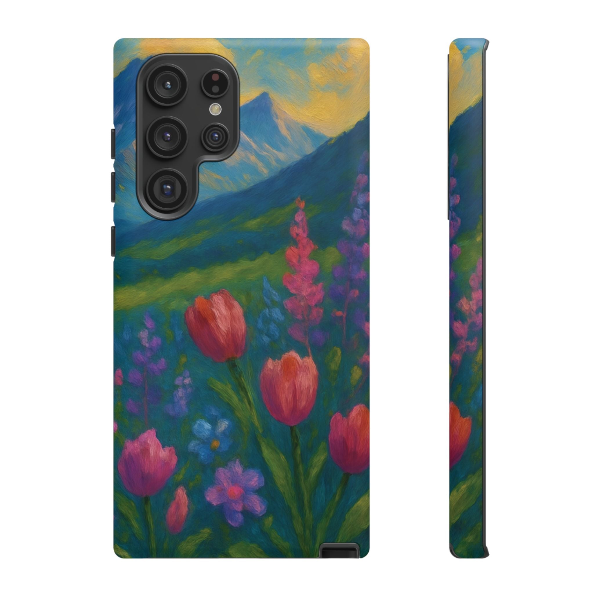 Mountains Wildflowers Phone Case | Vibrant Botanical Floral Design | Nature-Inspired Protective Cover for iPhone & Samsung | Trendy Aesthetic Gift Idea