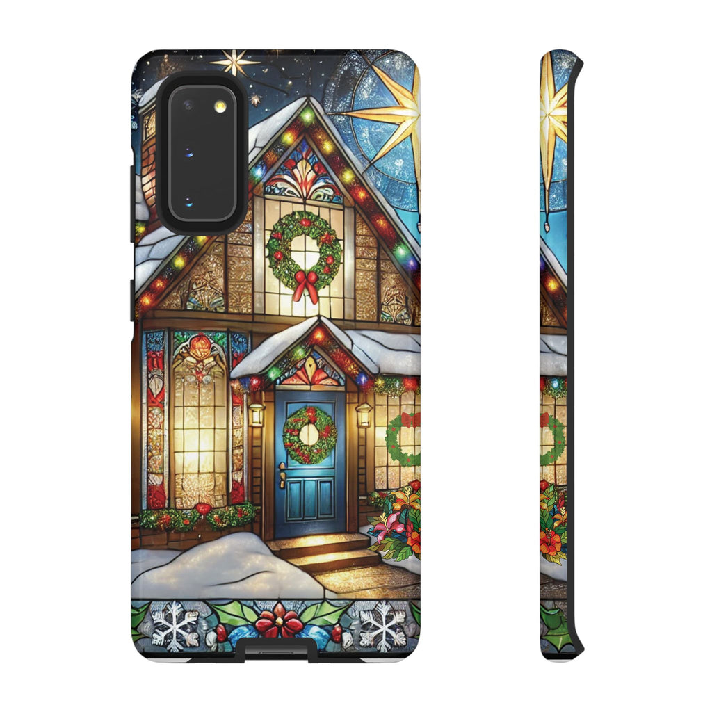 Stain Glass Christmas Phone Case Unique Holiday Protection for Your Device | Stylish & Durable Cover Gift for Her Phone 15, Samsung iPhone Samsung Accessory Gift for Her - MRSBYVALLE