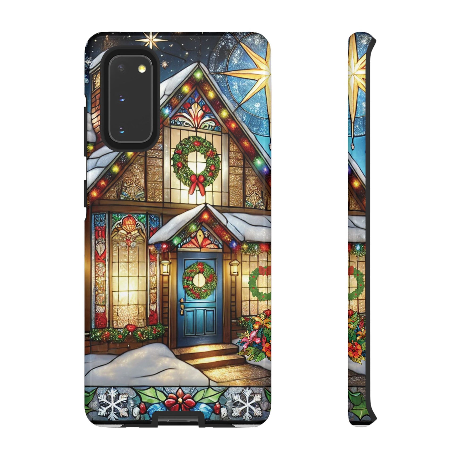 Stain Glass Christmas Phone Case Unique Holiday Protection for Your Device | Stylish & Durable Cover Gift for Her Phone 15, Samsung iPhone Samsung Accessory Gift for Her - MRSBYVALLE