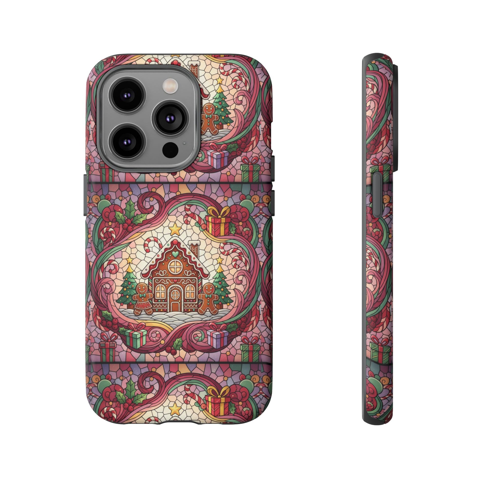 iPhone Case 17, 16  Gingerbread Stained Glass Tough Case Samsung perfect phone case