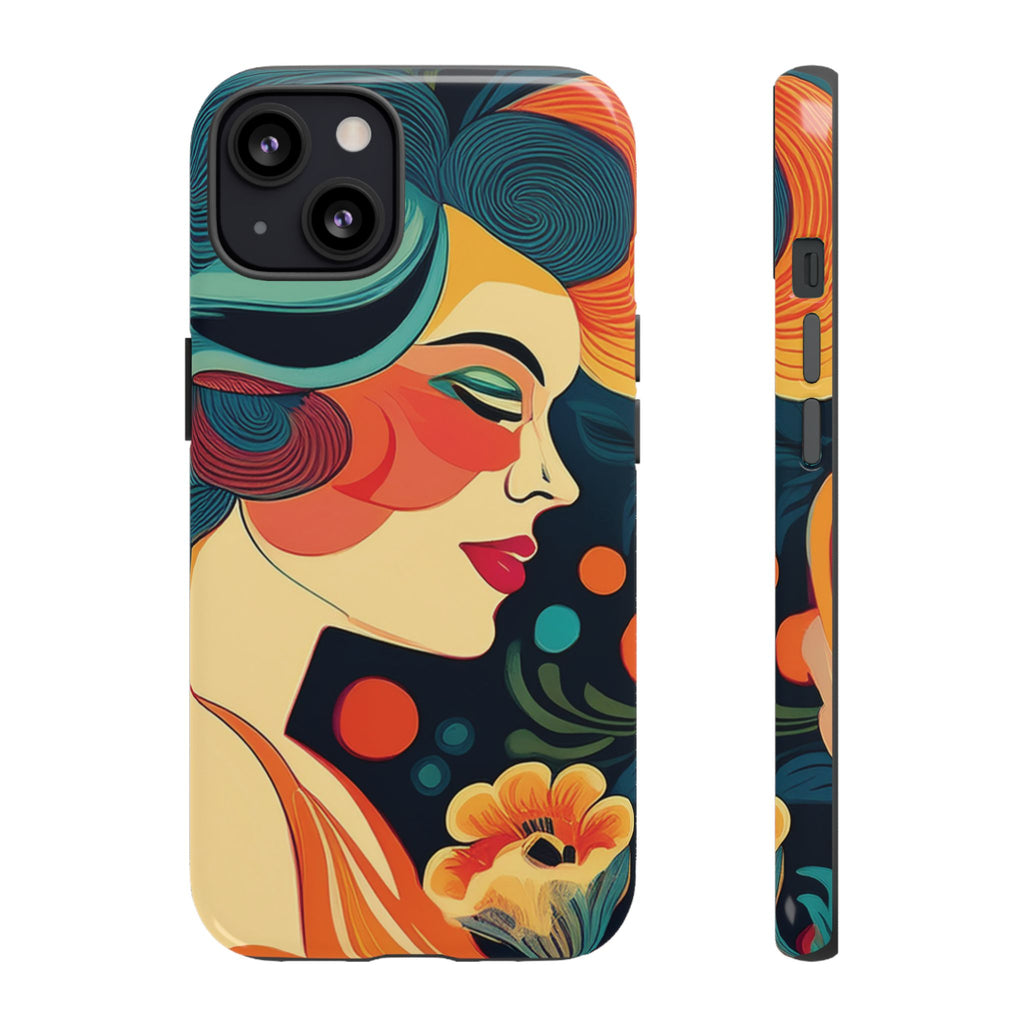Coque de Téléphone Esthétique Années 50 Rétro Design d'Inspiration Vintage aux Couleurs Pastel Housse Style Mid-Century pour Modèles iPhone et Samsung Galaxy