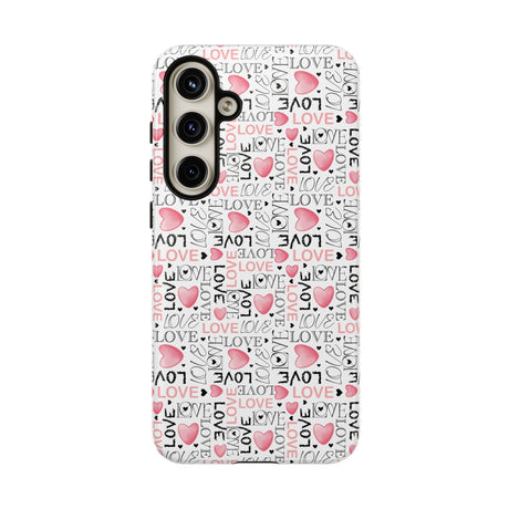 Cute Love Modern Watercolor Abstract Phone Case Compatible with iPhone, Samsung & More - Stylish, Durable Protection with Vibrant Artistic Design Perfect Gift for Her