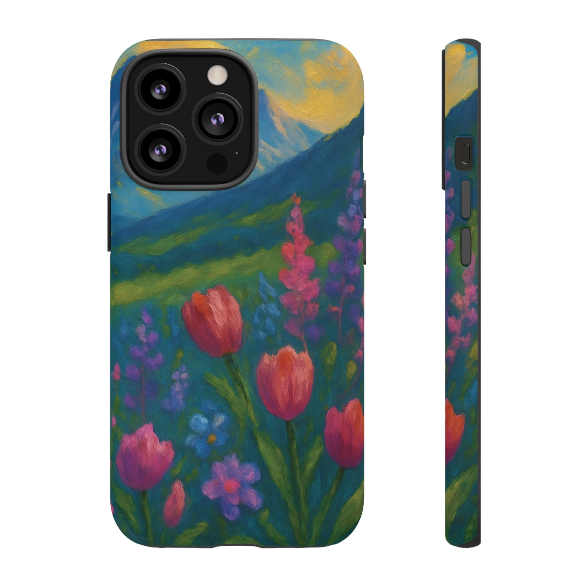 Mountains Wildflowers Phone Case | Vibrant Botanical Floral Design | Nature-Inspired Protective Cover for iPhone & Samsung | Trendy Aesthetic Gift Idea