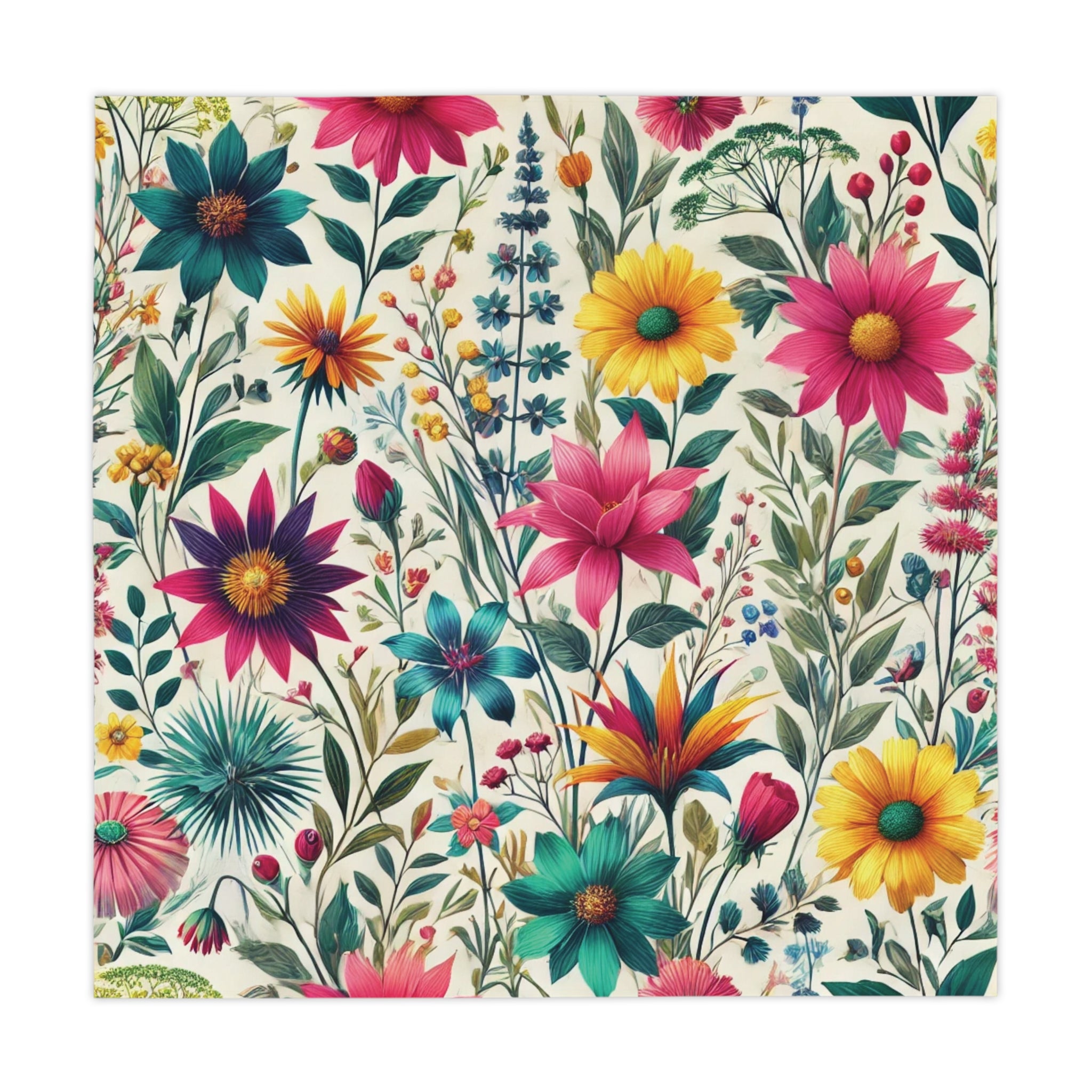 Elegant Wildflowers Boho Chic Tablecloth Durable Table Cover, Perfect Gift for Housewarming, Parties, and Weddings all Events and Occasions - MRSBYVALLE