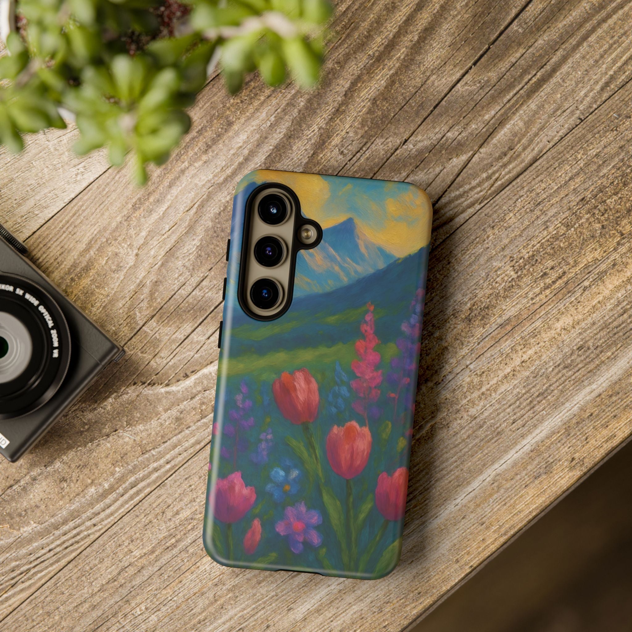 Mountains Wildflowers Phone Case | Vibrant Botanical Floral Design | Nature-Inspired Protective Cover for iPhone & Samsung | Trendy Aesthetic Gift Idea
