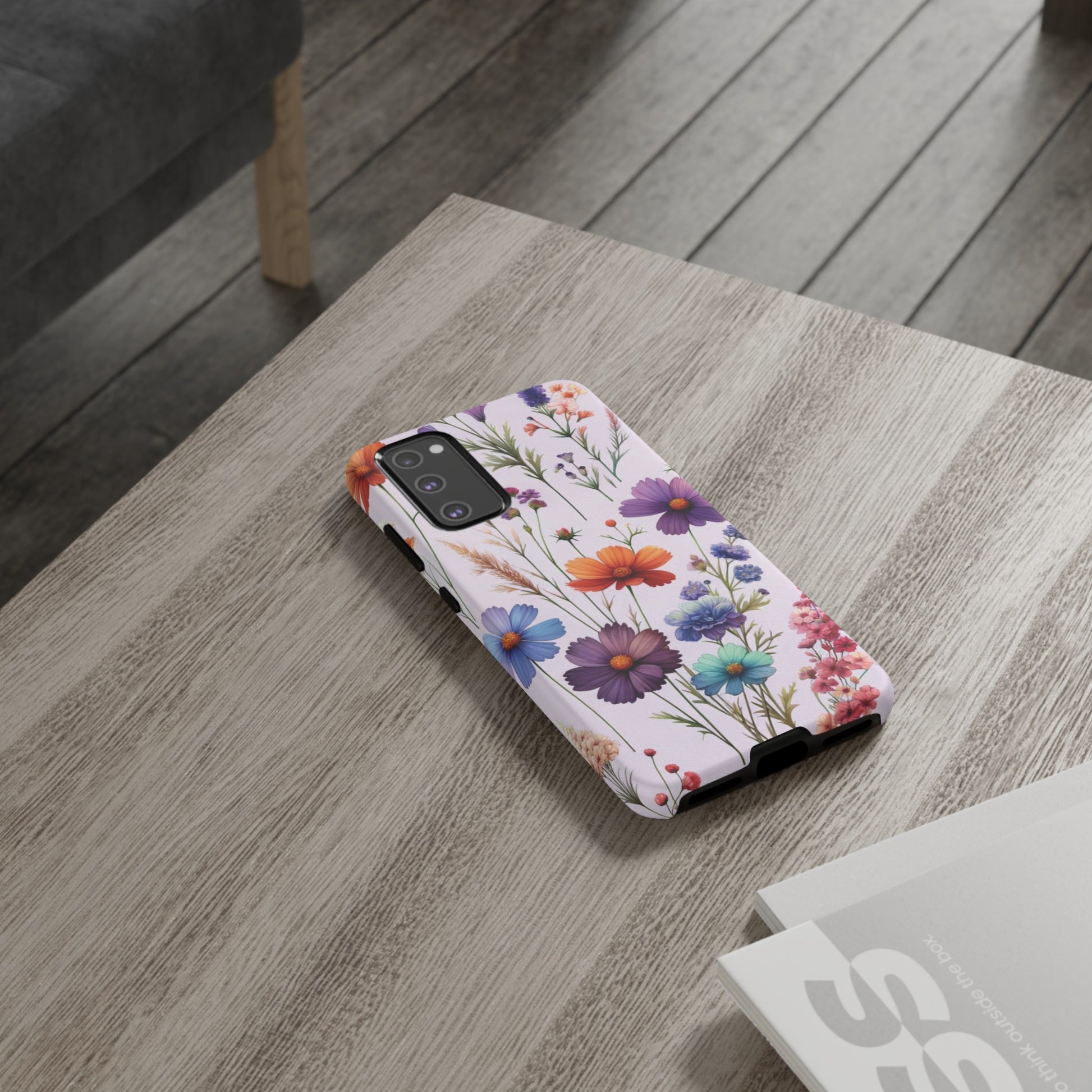 Lavender Wildflowers Protective Phone Case Gift for Her Phone 15, Samsung iPhone Samsung Gift for Her Case iPhone 15, Samsung iPhone Samsung Accessory Gift for Her.