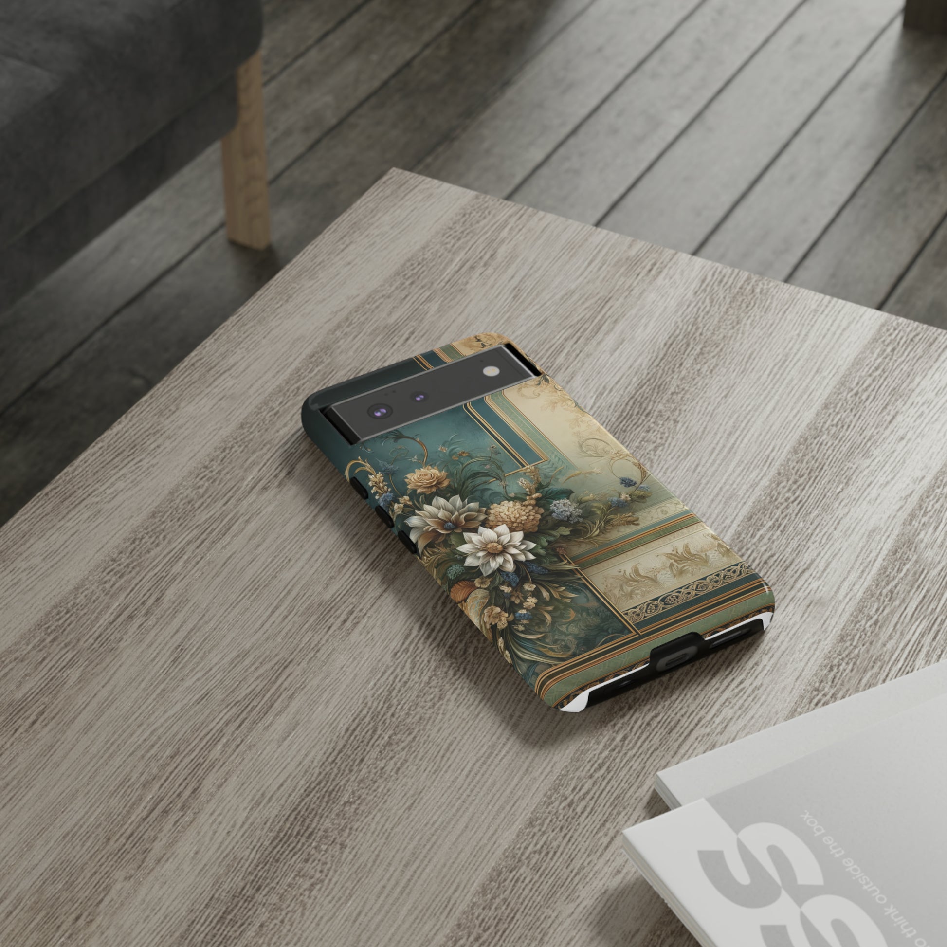 Victorian Floral Boho Luxury Phone Tough Case Floral Elegant Durable Stylish for Modern Devices iPhone 15, Samsung iPhone Samsung Accessory Gift for Her.