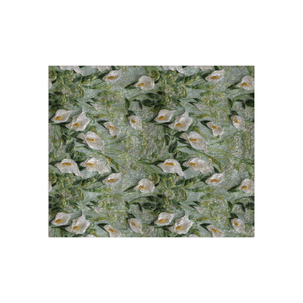 Luxurious Calla Lily Velvet Blanket 50x60 Soft, Cozy Holiday Throw for Elegant Decor | Perfect Gift for Winter, Bedroom, Living Room, and Seasonal Warmth Gift - MRSBYVALLE