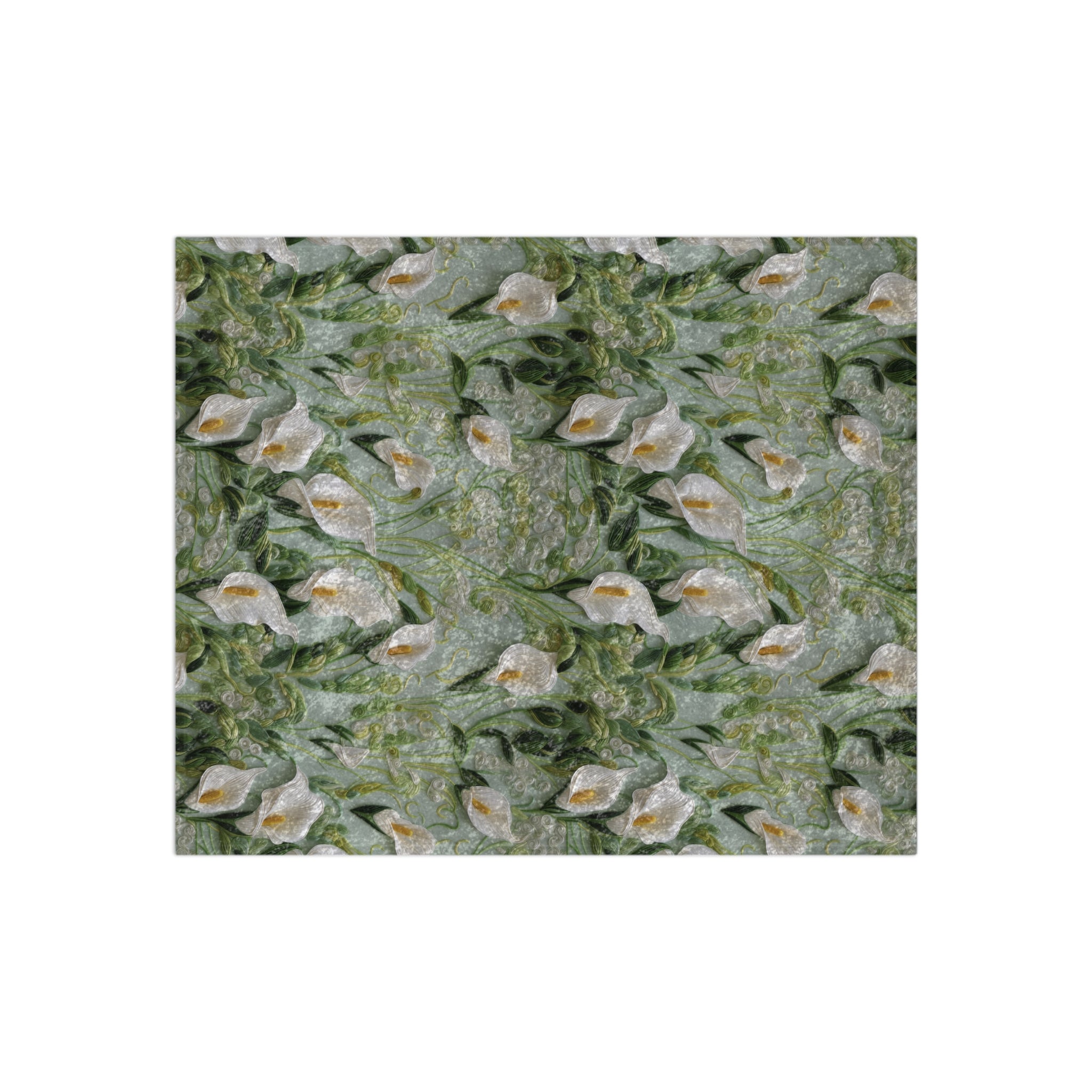 Luxurious Calla Lily Velvet Blanket 50x60 Soft, Cozy Holiday Throw for Elegant Decor | Perfect Gift for Winter, Bedroom, Living Room, and Seasonal Warmth Gift - MRSBYVALLE